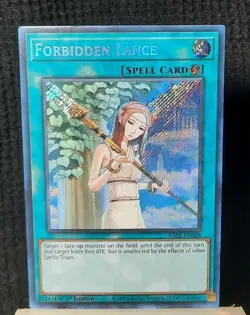 Yu-Gi-Oh! Forbidden Lance *SECRET RARE* RA02-EN058 1st Edition NM/M - Image 1