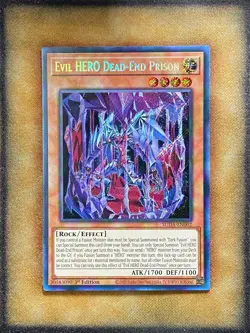 Yugioh Evil HERO Dead-End Prison SUDA-EN002 Secret Rare 1st Ed NM - Image 1