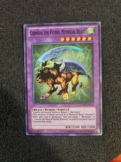 Yugioh Chimera the Flying Mythical Beast LCYW-EN052 Super Rare 1st Ed - Image 1