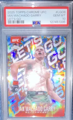 Topps 2025 Chrome UFC Let’s Go Insert LGO-8 Ian Machado Garry PSA 10 - Image 1