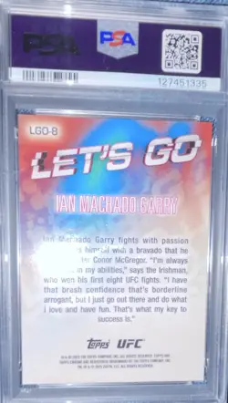 Topps 2025 Chrome UFC Let’s Go Insert LGO-8 Ian Machado Garry PSA 10 - Image 2
