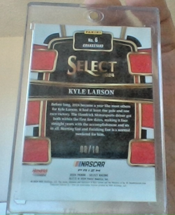 2024 PANINI SELECT GRANDSTAND, #6 KYLE LARSON GOLD PRIZM 08/10 - Image 2
