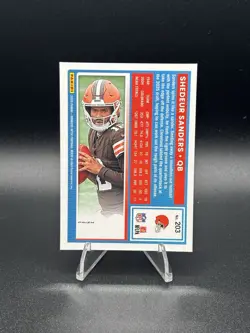 2025 Panini Donruss Optic Rated Rookie Holo Prizm Shedeur Sanders #203 Browns - Image 2