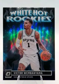 2023-24 Donruss Optic White Hot Rookies Victor Wembanyama Refractor Holo Prizm - Image 1