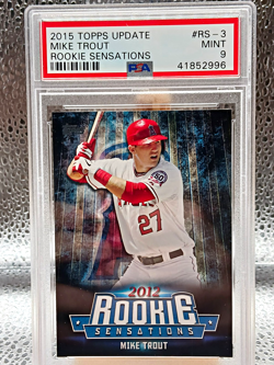 Topps 2015 Update Rookie Sensations Mike Trout Angels #RS-3 PSA 9 - Image 1