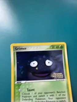 Pokemon TCG EX Team Rocket Returns Grimer Stamped Reverse Holo Card 56/109 2004 - Image 2