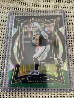 2024 Panini Select - Concourse Brock Bowers #31 Black & Green Shock Prizm (RC) - Image 1