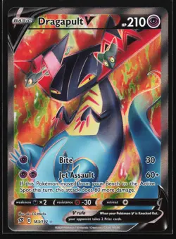 Pokemon Dragapult V 183/192 Rebel Clash Ultra Rare Full Art Holo NM - Image 1