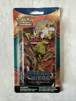 Pokemon TCG: XY Steam Siege 2-Pack blister + Pin - Factory Sealed - Image 1