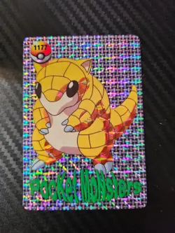 Pokemon Pocket Monsters Vending Prism Vintage Sticker SANDSHREW PIKACHU 1177 - Image 1