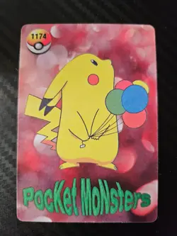 Pokemon Pocket Monsters Vending Prism Vintage Sticker SANDSHREW PIKACHU 1177 - Image 2