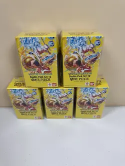 Lot of 5 - ONE PIECE CARD GAME OP-15 DOUBLE PACK SET 10 ENGLISH DP-10 SEALED/NEW - Image 1