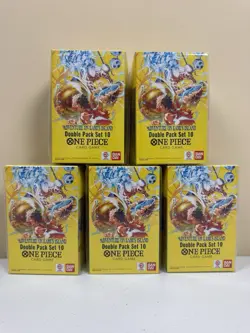 Lot of 5 - ONE PIECE CARD GAME OP-15 DOUBLE PACK SET 10 ENGLISH DP-10 SEALED/NEW - Image 2