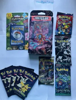 Pokemon Sealed Booster Pack Lot - English & Japanese Packs Included - TCG Rare - Image 1
