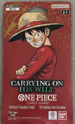 2x One Piece: OP-13 Carrying On His Will - Sleeved Booster Pack - Lot of 2 - Image 4