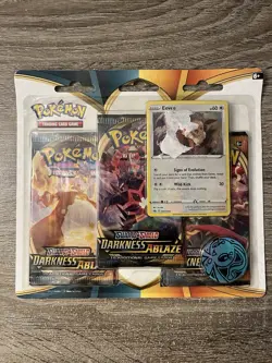 Pokemon 3 Pack Blister Sword and Shield Darkness Ablaze Set Eevee Promo Swsh 042 820650807169 - Image 1
