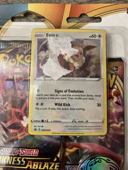 Pokemon 3 Pack Blister Sword and Shield Darkness Ablaze Set Eevee Promo Swsh 042 820650807169 - Image 2