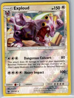 Exploud 119/168 Reverse Holo - SM - Celestial Storm - Pokemon Card - LP - Image 1