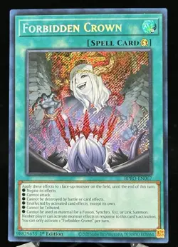 Yugioh Forbidden Crown BPRO-EN067 1st Secret Rare! - Image 1