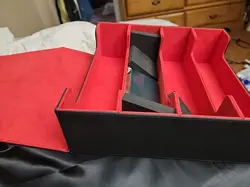Card Deck Case for Trading Cards, 2400+ MTG Deck Box with Card Dividers Red - Image 1