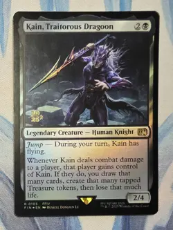 MTG Kain, Traitorous Dragoon PRERELEASE FOIL **NM** Final Fantasy (FIN) - Image 1