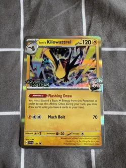 Pokemon Iono's Kilowattrel 182 SVP Black Star Promo Scarlet Violet Holo Stamped - Image 1