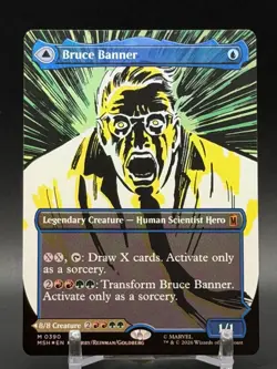 Bruce Banner Incredible Hulk (Borderless) #0390 MTG Marvel Super Heroes *FOIL* - Image 1