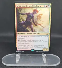 2016 Magic: The Gathering Oath of Gatewatch Mina and Denn, Wildborn #156 - Image 1