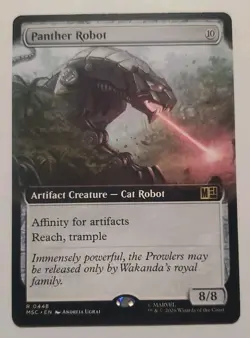 MTG Marvel Super Heroes Panther Robot Borderless Regular NM - Image 1