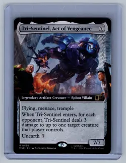 Tri-Sentinel, Act of Vengeance Extended Art | Regular | Marvel Super Heroes MTG - Image 1