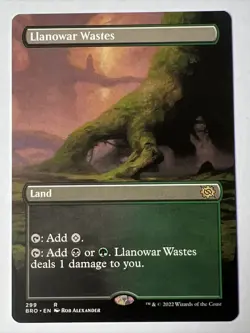 Magic the Gathering - Brothers’ War - Llanowar Wastes - BORDERLESS - NM - Image 1