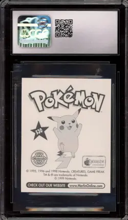 Pokemon Pikachu Merlin Stickers Series 1 Poster Holographic #S30 CGC 10 Gem Mint - Image 2