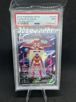 2023 Pokemon Crown Zenith Deoxys VMAX #gg45 Full Art Sword & Shield PSA 9 Mint - Image 1
