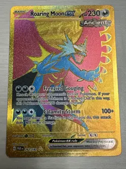 Pokemon Roaring Moon ex 262/182 Sv04: Paradox Rift Gold Hyper Rare - Image 1