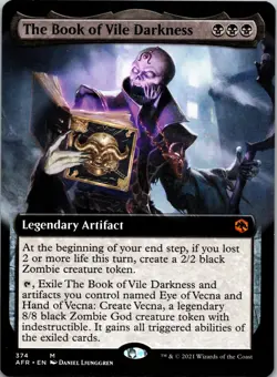The Book of Vile Darkness EXTND 374 Adventures in the Forgotten Realms MTG NM - Image 1