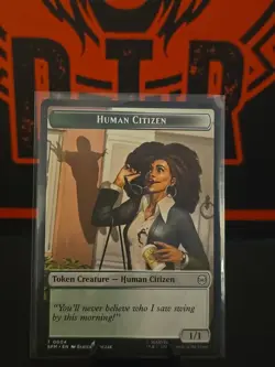 Copy 1 / Human Citizen 4 - Token - SPM - NM - MTG Magic the Gathering - Image 2