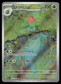 Pokemon Cards Ivysaur 167/165 Holo 151 Illustration Rare LP - Image 1