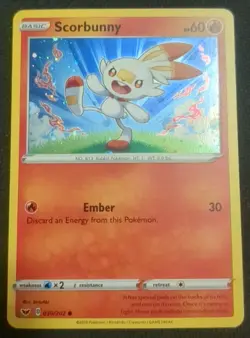 Pokemon Scorbunny 030/202 Sword & Shield Cosmos Holo Promo LP - Image 1
