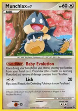 1x Munchlax - 68/100 - Common Moderately Played Pokemon Diamond & Pearl Majestic - Image 1