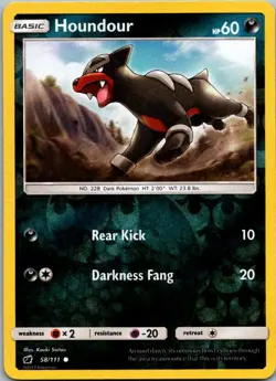 Pokemon Crimson Invasion Houndour Reverse Holo 58/111 - Image 1