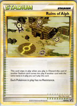 Ruins Of Alph 76/90 Non Holo Undaunted - Pokemon Card - NM - Image 1