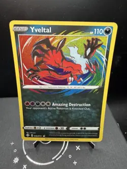 Pokemon TCG SWSH Shining Fates Yveltal 046/072 Amazing Rare Holo NM! - Image 1