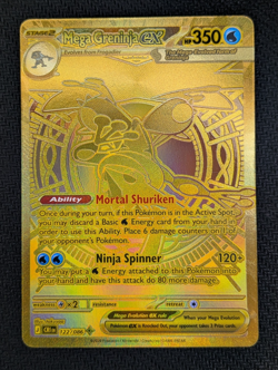 Mega Greninja ex 122/086 Chaos Rising Gold Secret English Pokemon Card NM - Image 1