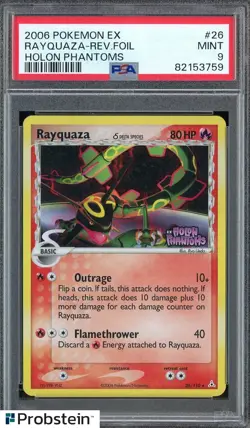 2006 Pokemon Ex Holon Phantoms #26 Rayquaza Reverse Foil PSA 9 MINT - Image 1