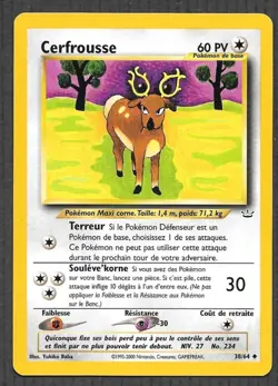 Carte Pokemon Cerfrousse 38/64 - Neo Revelation Wizards (vf) - Image 1