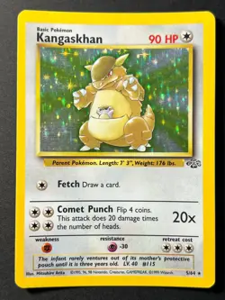 Kangaskhan 5/64 Jungle Unlimited - Holo Rare - WOTC Pokemon Card B MP + - Image 1