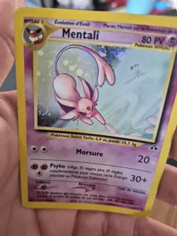 Pokemon Mentali 1/75 Holo Edition Wizard Fr Ex Rare Base Neo Discovery TBE FR - Image 5