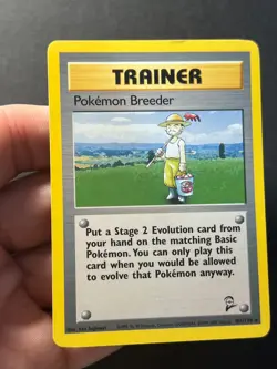 Pokemon Breeder 105/130 Trainer Rare Base Set 2 - Pokemon Card WOTC LP - Image 4