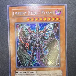 Konami Yu-Gi-Oh! TCG Destiny HERO - Plasma CT04-EN003 Secret Rare Lim Ed Holo - Image 1
