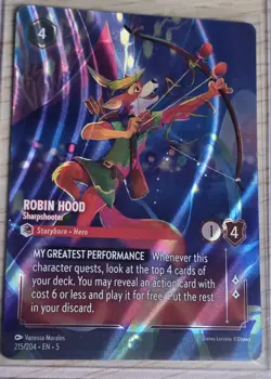Lorcana Robin Hood Sharpshooter Enchanted 215/204 Shimmering Skies - Image 1